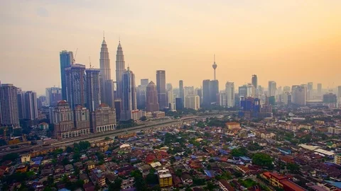Timelapse of Kuala Lumpur city with dramatic cloud movement. Stock Footage 101667870