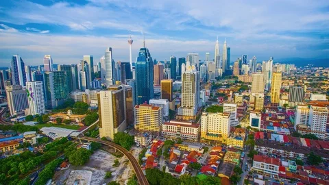 Timelapse of Kuala Lumpur city with dramatic cloud movement. Stock Footage 103090615