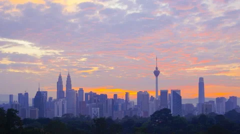 Timelapse of Kuala Lumpur city during sunrise. Video stock 200858714