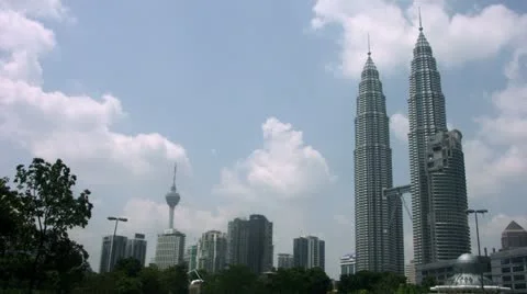 Timelapse Kuala Lumpur skyline Stock Footage