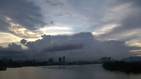 Timelapse Kuching River Stock Footage 105626695