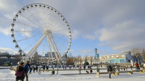 Timelapse, La Grande Roue de Montreal version 2 Vídeo Stock 146876267