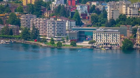 Timelapse of LAC Lugano Arte e Cultura in Lugano Stock Footage 278006938