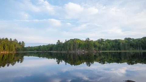 Timelapse of a lake in Calgary Stock Footage 87367237