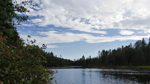 Timelapse of a lake in Canada Stock Footage 68933703