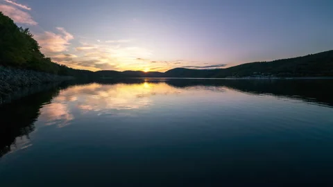 Timelapse of Lake During Sunset [Shot in 8K] Stock Footage 163300827