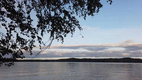 Timelapse Lake Kuolimo In Saimaa, Finland Stock Footage