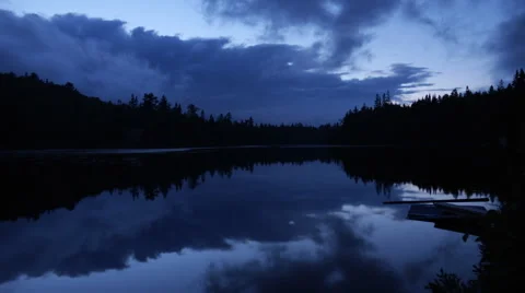 Timelapse at the lake at night in Canada Stock Footage 68933785
