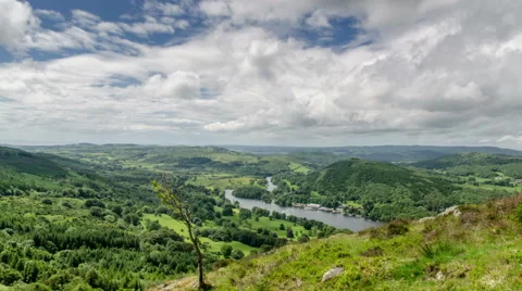 Timelapse The Lakes District Lookout Stock Footage 47799246