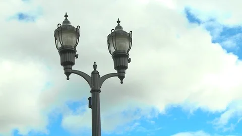 Timelapse of a Lamp Post Stock Footage 115260417