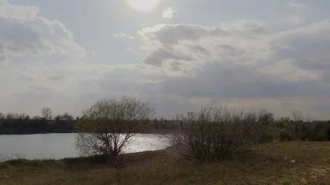 Timelapse landscap nature cloud light Video stock 130056828