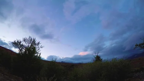 Timelapse landscape with clouds moving over mountains - Altay Russia, 4k Stock Footage 79518095