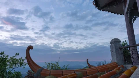 Timelapse of landscape in Danxia mountain Guangdong China Stock Footage 295837404