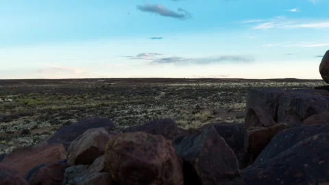 Timelapse of a landscape at dusk Stock Footage 310546490