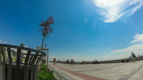 Timelapse of the landscape, the landscape of action and life 動画素材 129623871