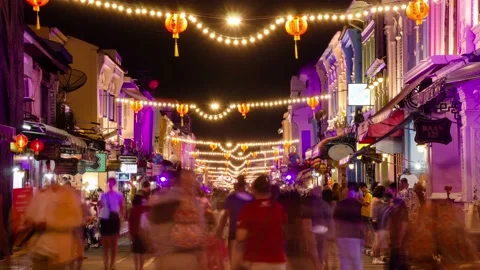 Timelapse landscape night view with light illumination on the colonial arch.. Stock Footage 231654207