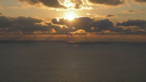 Timelapse. Landscape sea at sunset with clouds Stock Footage 121726557