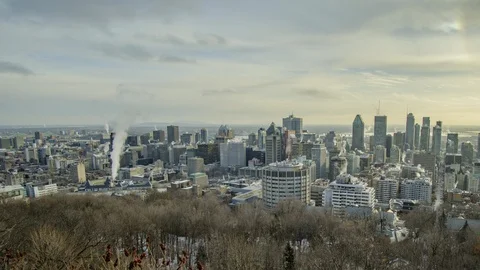 Timelapse of largest city of Quebec province Montreal Stock Footage 101256043