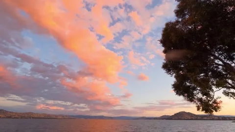 Timelapse Last Light Lake Hume Vídeos de archivo 341790222