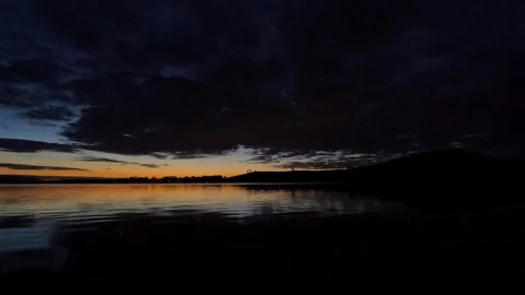 Timelapse Last Light Lake Hume Vídeos de archivo 341790238