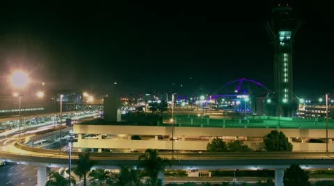 Timelapse LAX Airport 스톡 동영상 11584592