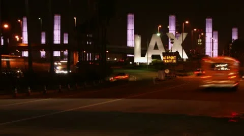 Timelapse LAX sign 스톡 동영상 11585173