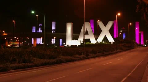 Timelapse LAX sign Видео 11603698