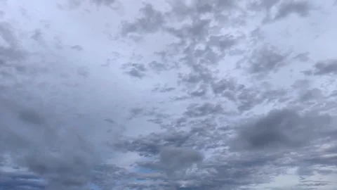 Timelapse layered gray clouds floating in different directions. cloudy landscape Stock Footage 302781790