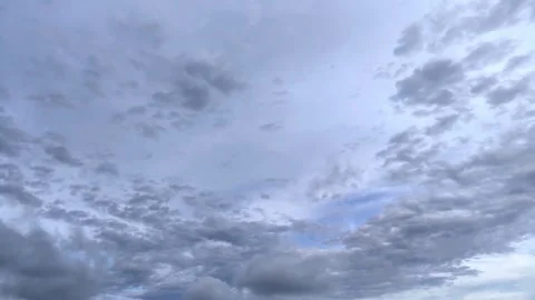 Timelapse layered gray clouds floating in different directions. copy space. Stock Footage 303565733