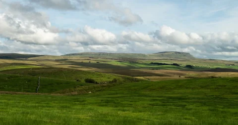 Timelapse of light and shadow on the hills Stock Footage 317097964