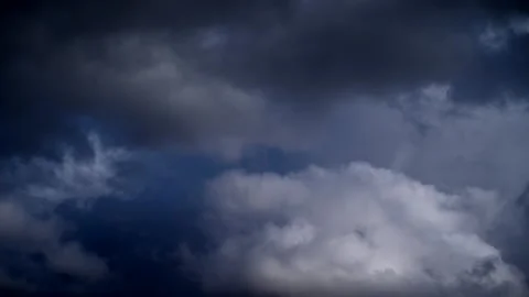 Timelapse of Light in the Dark and Dramatic Storm Clouds  Stock Footage 165079859