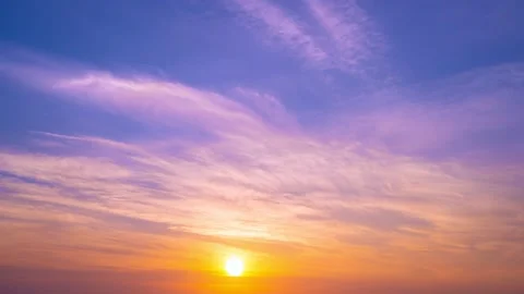 Timelapse of Light Sunrise or sunset colorful Pastel clouds Dramatic sky Stock Footage 152053520