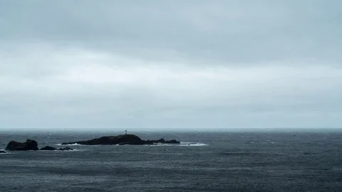 Timelapse of lighthouse in heavy weather 動画素材 77967205