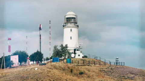 Timelapse Lighthouse on the Hill Stock Footage 66785646