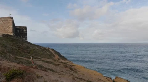 Timelapse Lighthouse in Nazare Stock Footage 63274929