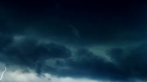 Timelapse of lightning storm rolling in ending in rain covered lens Stock Footage 157058548