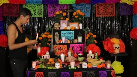 Timelapse - lights candles Stock Footage 170514370