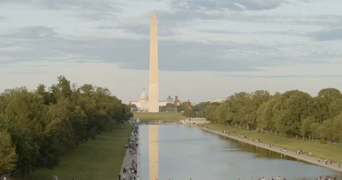 Timelapse of Lincoln Memorial Reflecting Pool Stock Footage 114585847