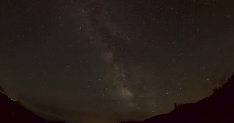 Timelapse Lockdown Of Stars Moving Overhead In A Lush Mountain Valley - Creede, Stock Footage 243288413