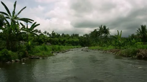 Timelapse Lombok river Видео 11552521