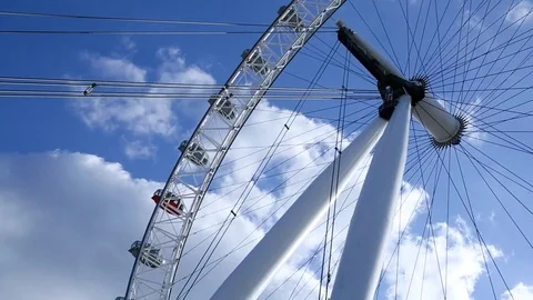 Timelapse of the London Eye with clouds Video stock 71102306