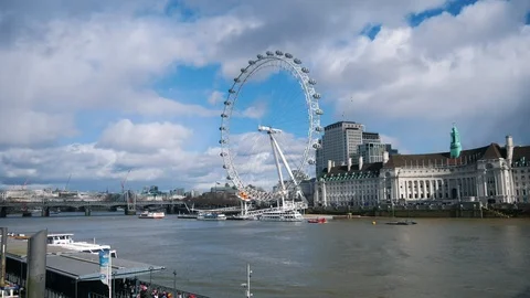 Timelapse London Eye Stock Footage 104642010