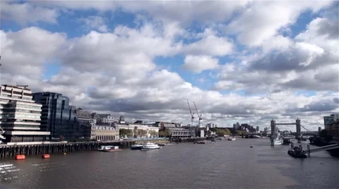Timelapse London river Thames Stock Footage 51373855