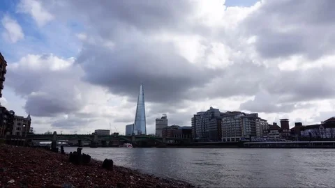 Timelapse London Shard Cloudy Stock Footage 84333857