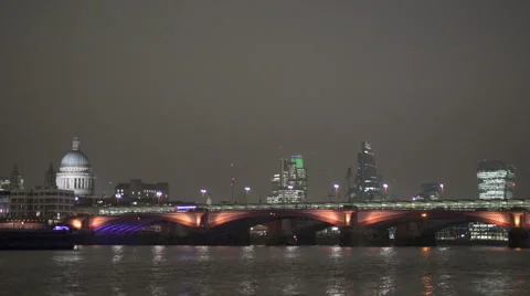 Timelapse of the London skyline at sunset 스톡 동영상 44484345