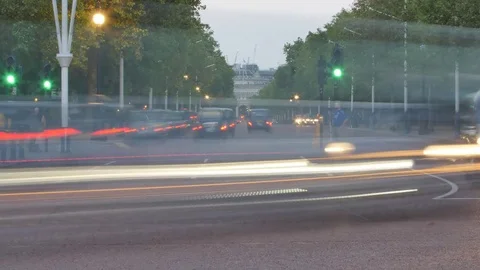 Timelapse - London Traffic - Slow Shutter Stock Footage 81305696