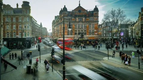 Timelapse - London's West End Vídeos de archivo 124381120
