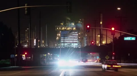 Timelapse Long Beach traffic Видео 11546853