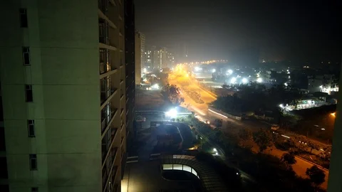 This is a timelapse with long-exposure at the night. Stock Footage 124131406
