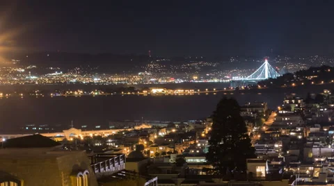 Timelapse looking down Lombard street in San Francisco, pan Stock Footage 47459665